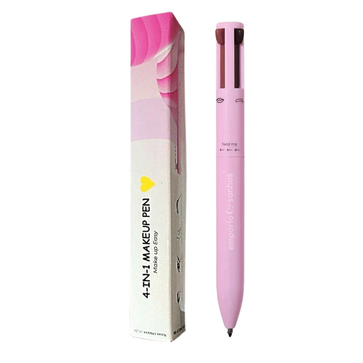 Caneta MakeUp 4 em 1 - Maquilhagem Completa em Um Só Produto