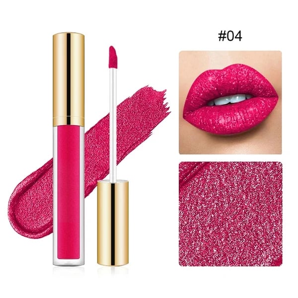 š„GlamourLabial - Brilho MetĆ”lico de Longa Duração