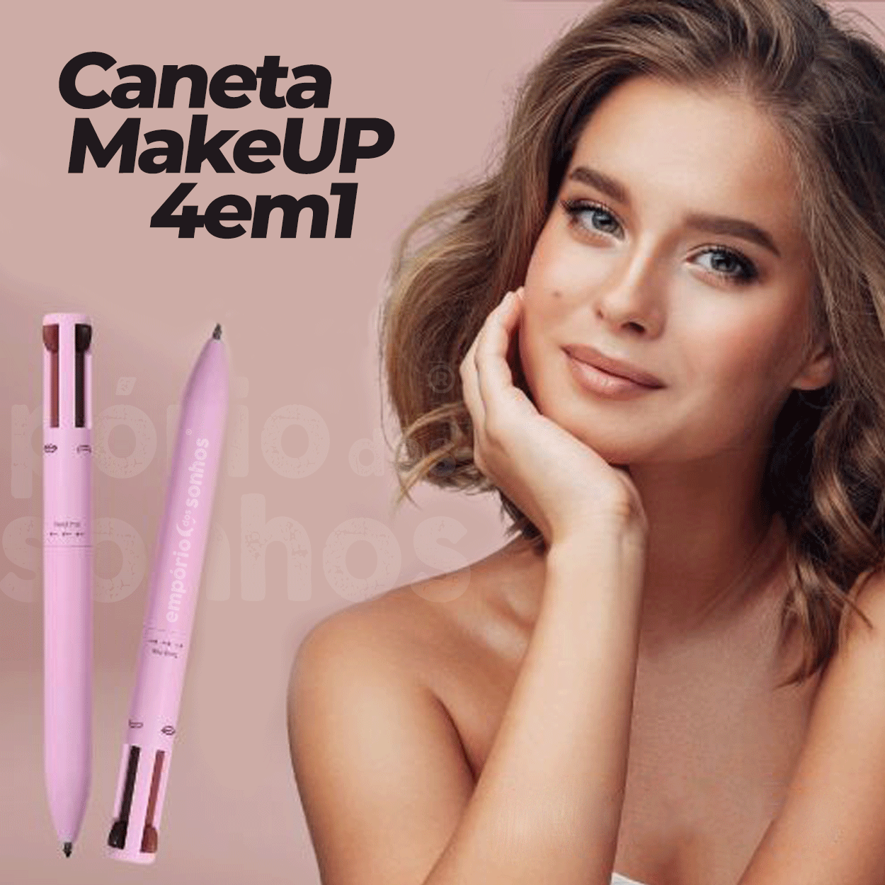 Caneta MakeUp 4 em 1 - Maquilhagem Completa em Um Só Produto