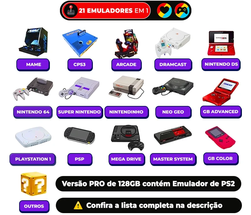 50-Consola R36S™ - 17.500 Jogos de 20+ Consoles