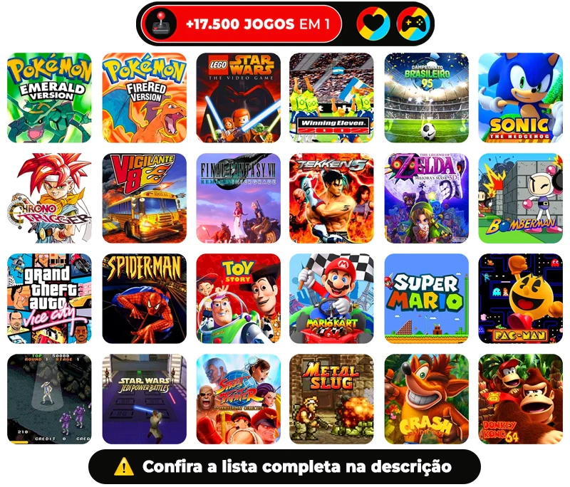 50-Consola R36S™ - 17.500 Jogos de 20+ Consoles