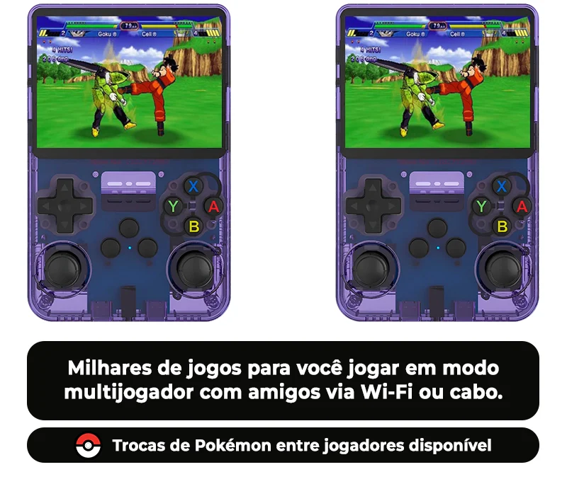 50-Consola R36S™ - 17.500 Jogos de 20+ Consoles