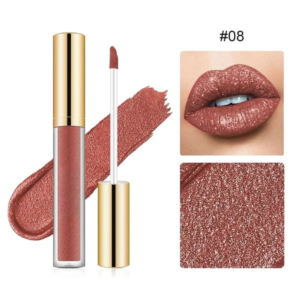 š„GlamourLabial - Brilho MetĆ”lico de Longa Duração