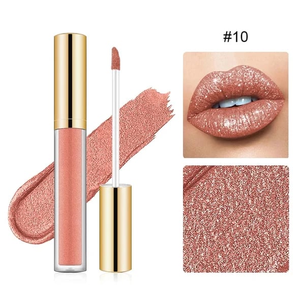š„GlamourLabial - Brilho MetĆ”lico de Longa Duração