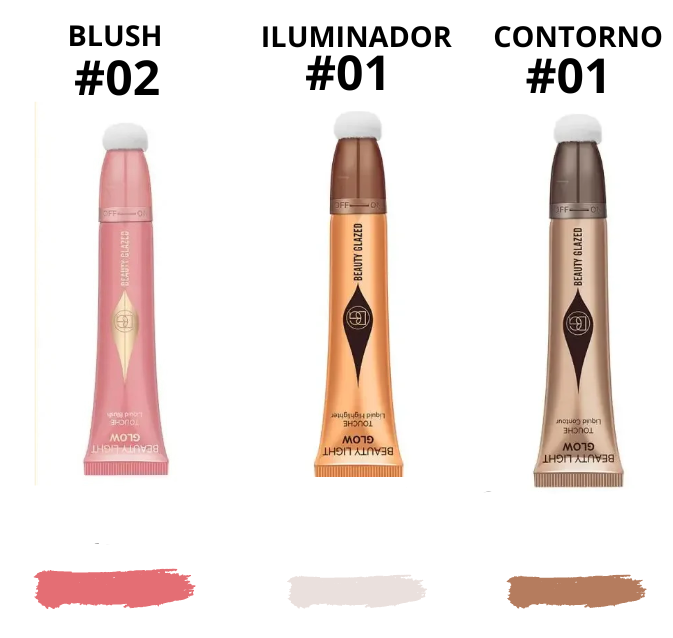 Multi Finish Trio Blush, Iluminador & Contorno - Beauty Glamour