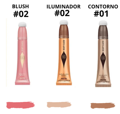 Multi Finish Trio Blush, Iluminador & Contorno - Beauty Glamour