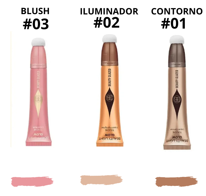 Multi Finish Trio Blush, Iluminador & Contorno - Beauty Glamour