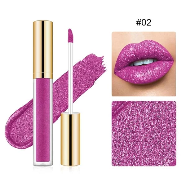 🔥GlamourLabial - Brilho Metálico de Longa Duração
