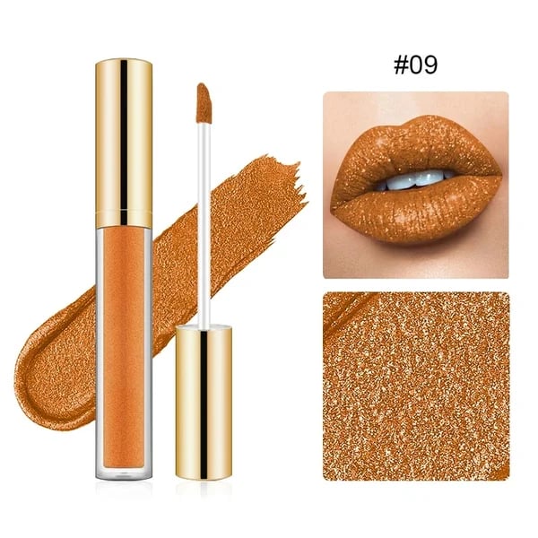🔥GlamourLabial - Brilho Metálico de Longa Duração