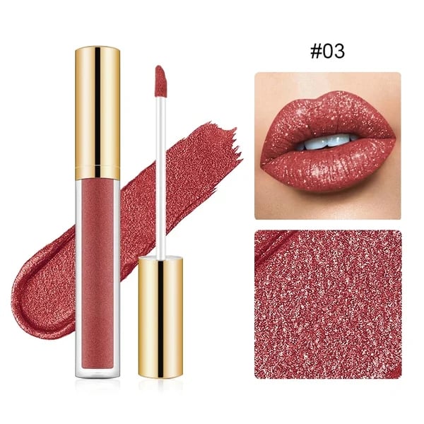 🔥GlamourLabial - Brilho Metálico de Longa Duração
